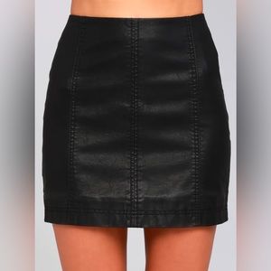 Modern Femme Vegan Leather Free People Mini Skirt - Size 6 - worn 1/2 times